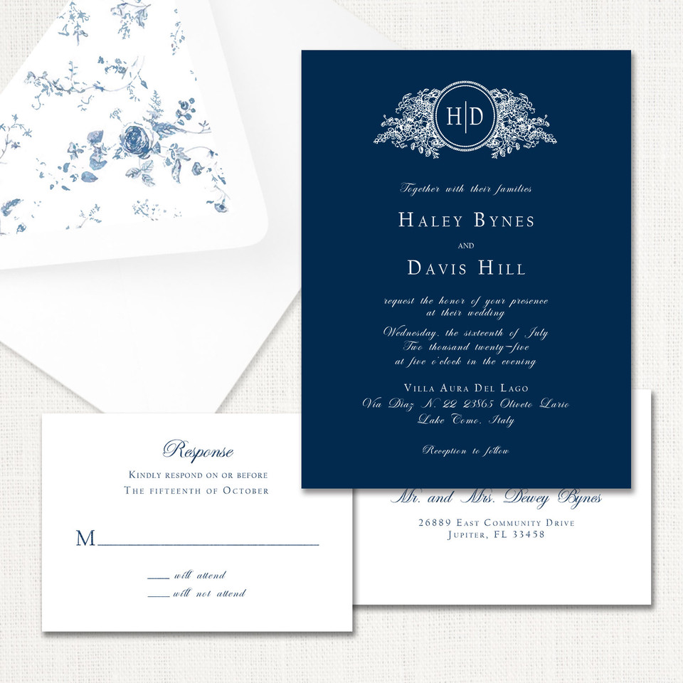 Maley Wedding Invitations One Layered Leslie Store