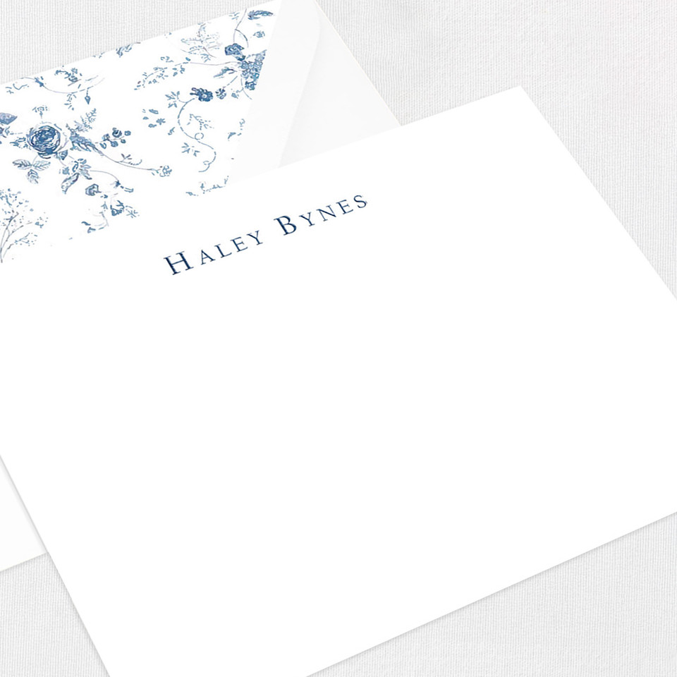 Haley Flat Notecard Custom Stationery Leslie Stationery Store