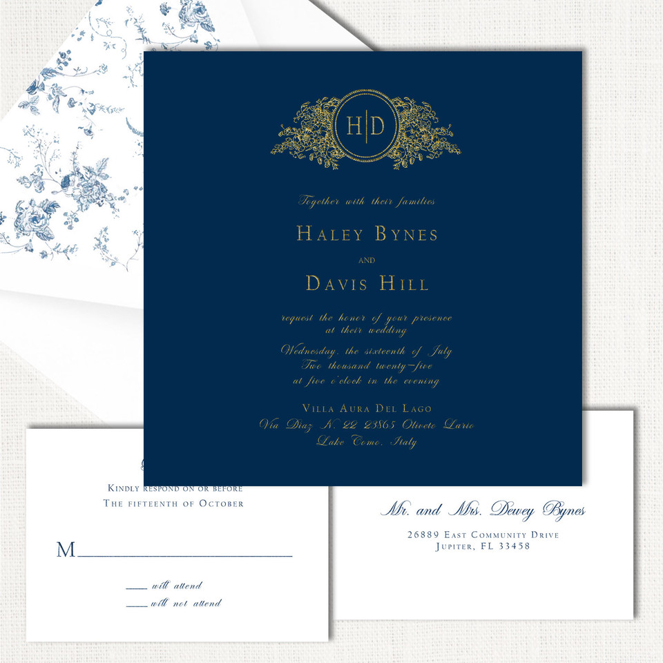 Haley Square Wedding Invitations One Layered Leslie Store