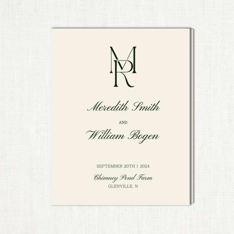 Meredith Wedding Programs Wedding Programs Leslie Store