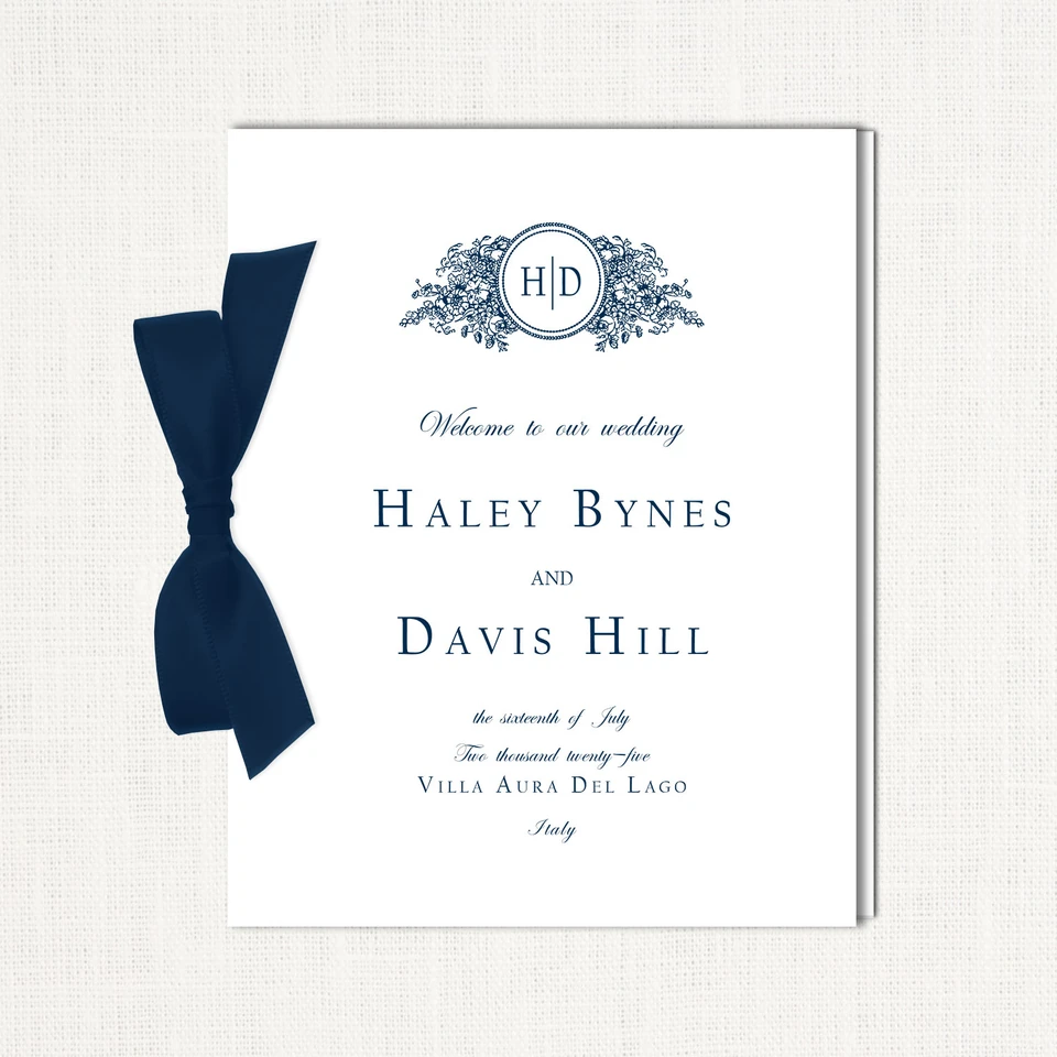 Haley Ribbon Wedding Programs Wedding Programs Leslie Store