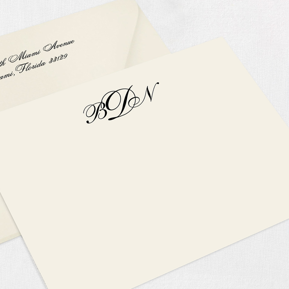 Brooke Couples Personalized Stationery Card