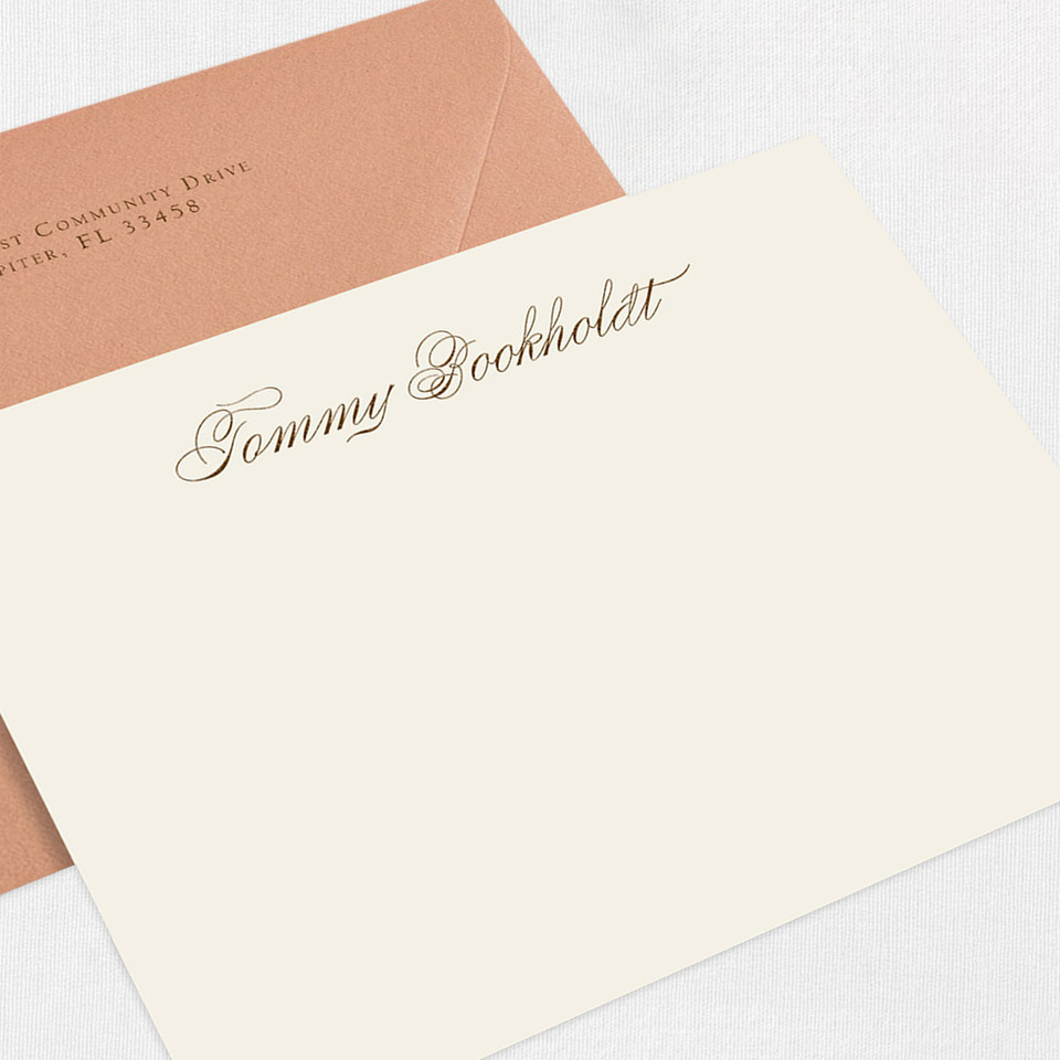 Tommy Bookholdt Flat Notecard Custom Stationery Leslie Stationery Store