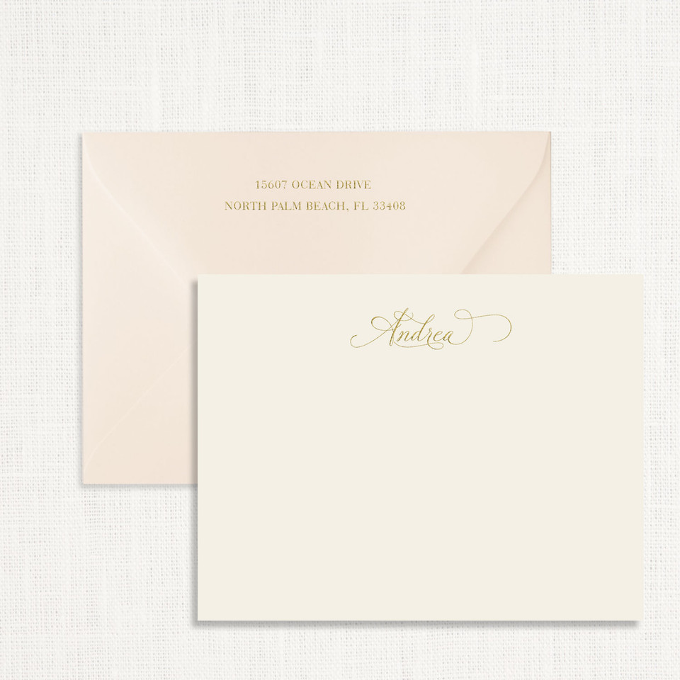 Andrea Personalized Stationery Personalized Stationery Sets Leslie Store