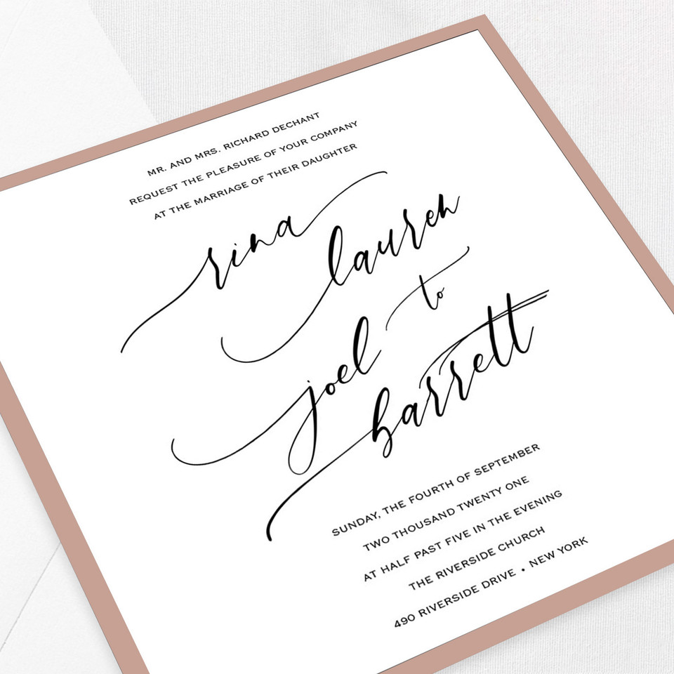 Rina Spice Design Wedding Invitations Two Layered Leslie Stationery Store