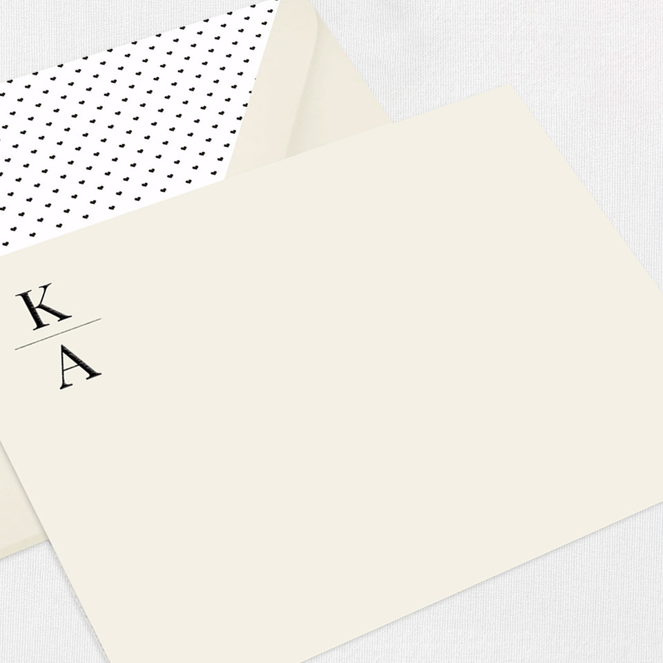 Keira Couples Personalized Stationery Card