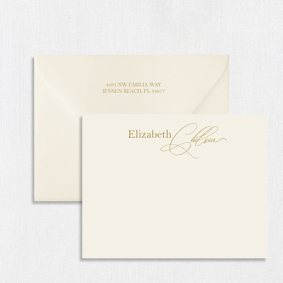 Elizabeth Personalized Stationery Card Personalized Stationery Sets Leslie Stationery Store