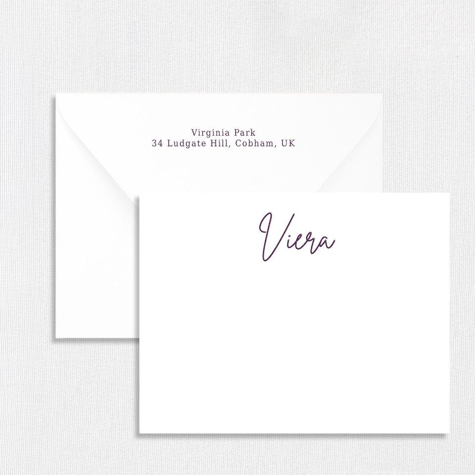 Viera Personalized Stationery Card Personalized Stationery Sets Leslie Stationery Store