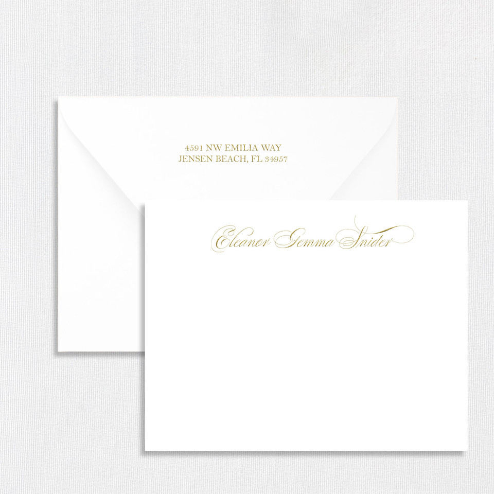 Eleanor Personalized Stationery Card Personalized Stationery Sets Leslie Stationery Store