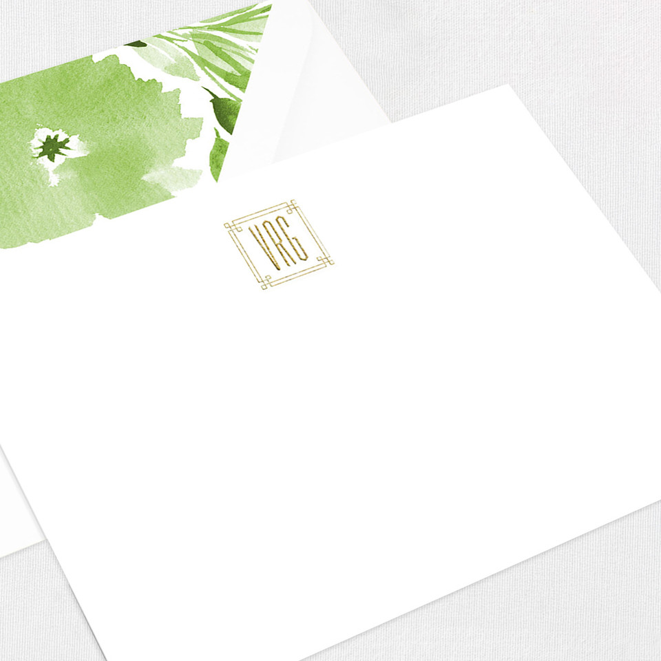 VRG Flat Notecard Custom Stationery Leslie Stationery Store