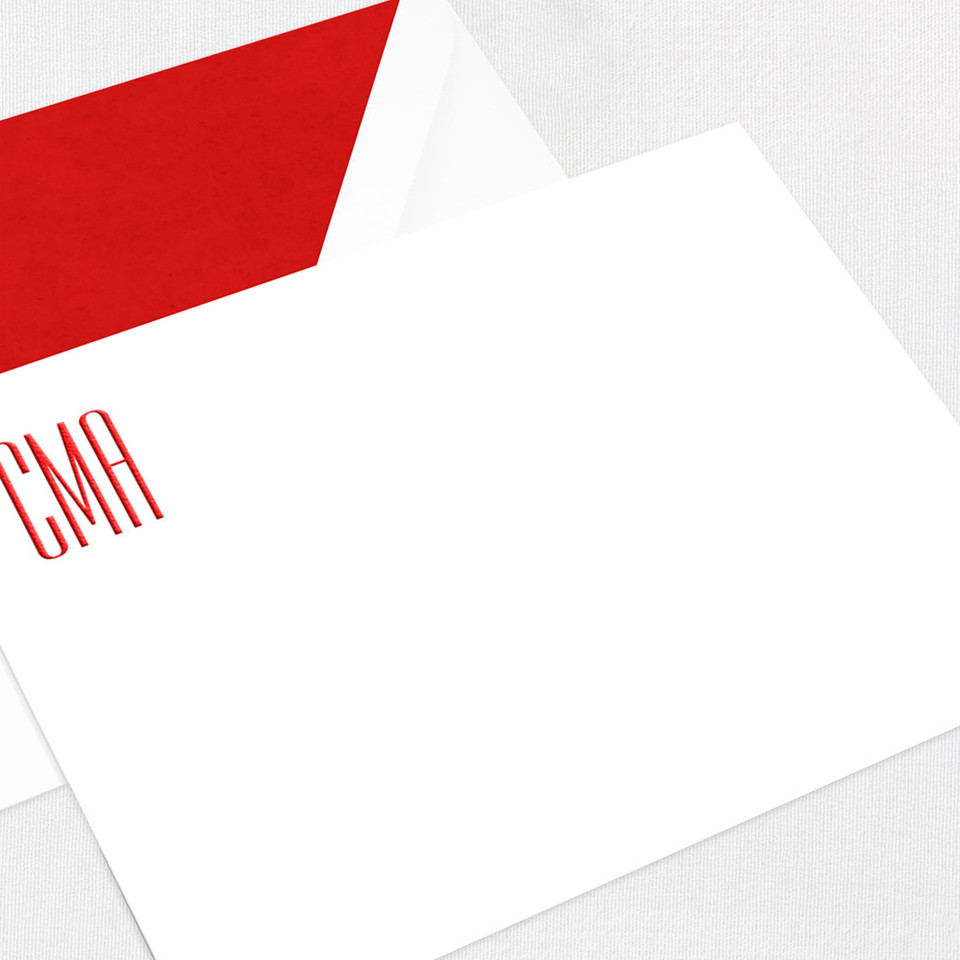 CMA Flat Notecard Custom Stationery Leslie Stationery Store