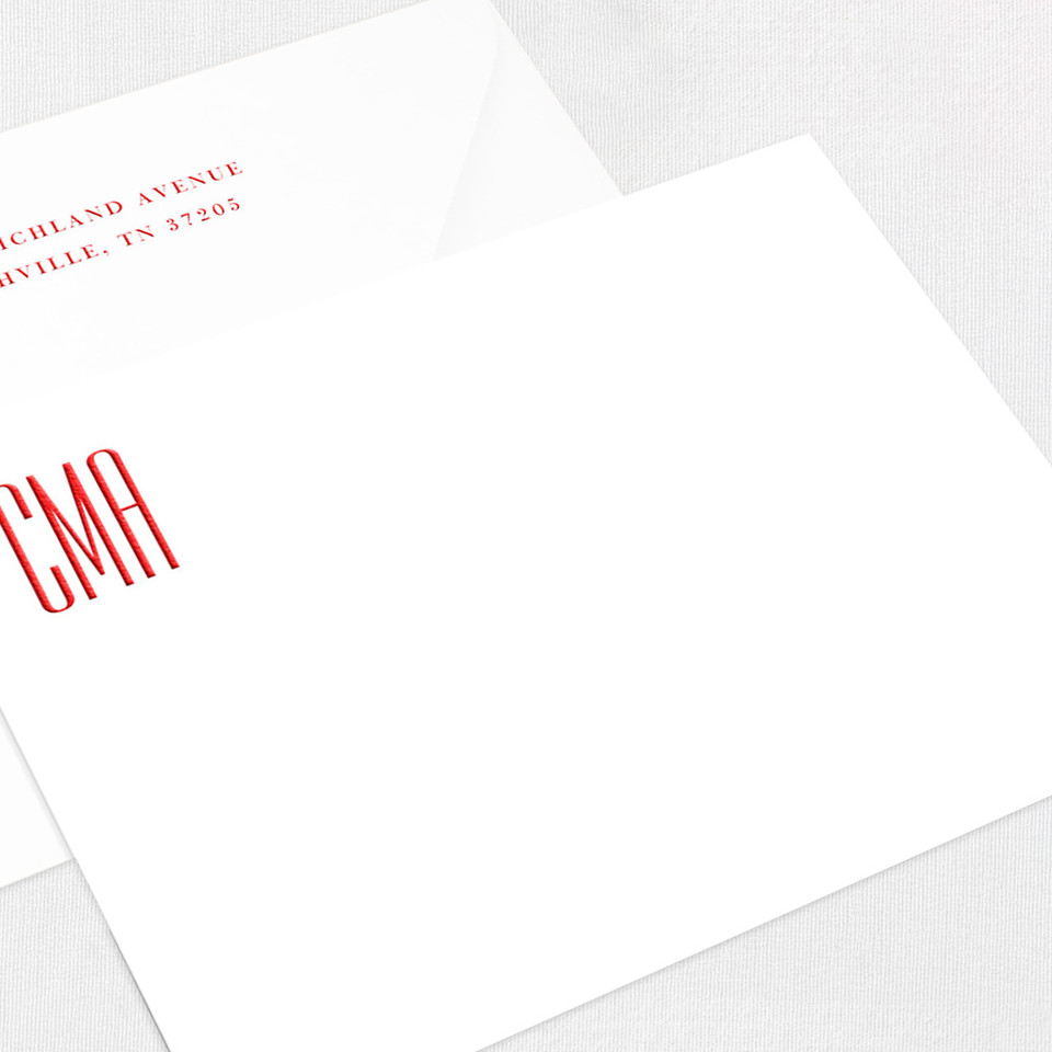 CMA Flat Notecard Custom Stationery Leslie Stationery Store