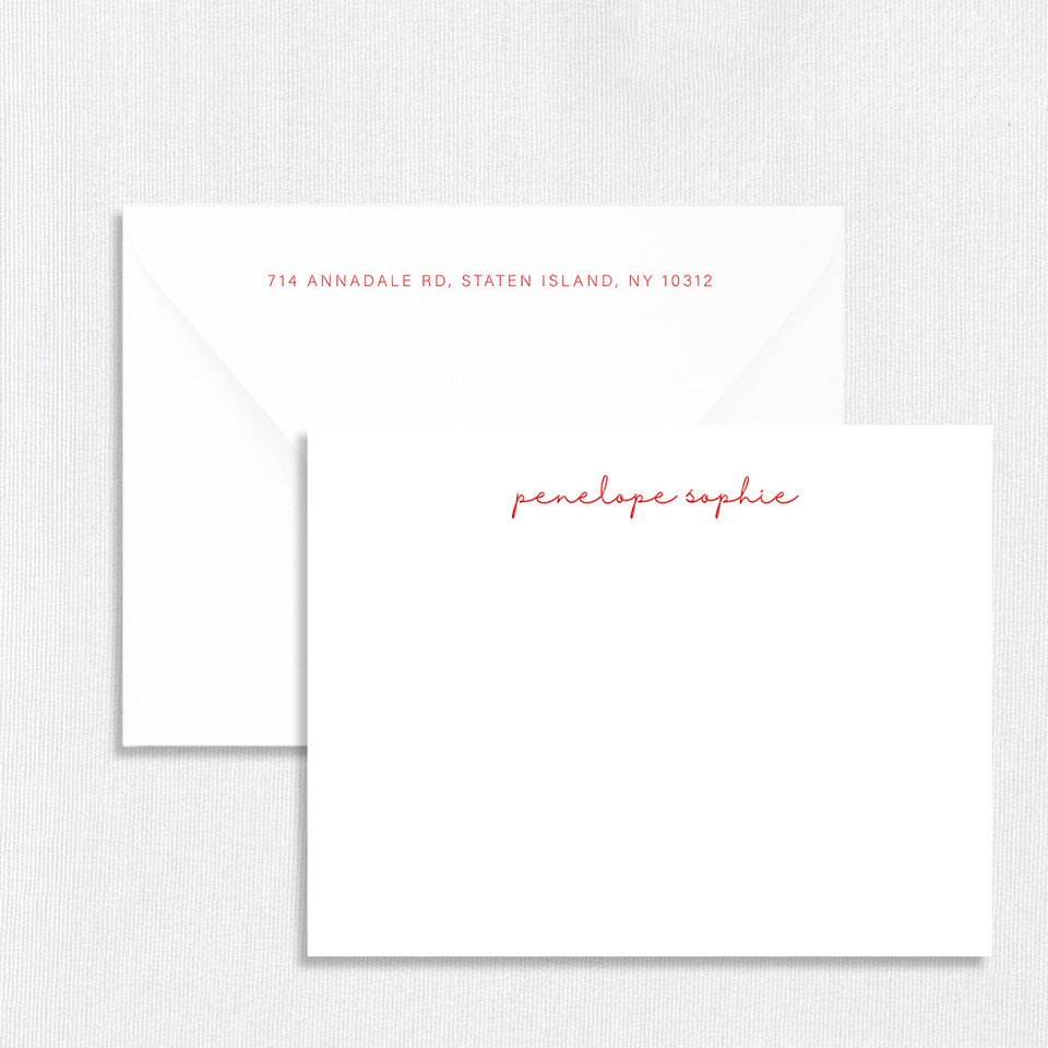 Penelope Personalized Stationery Card Personalized Stationery Sets Leslie Stationery Store