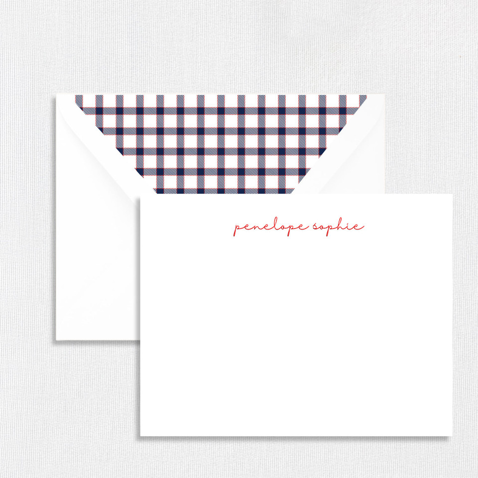 Penelope Personalized Stationery Card Personalized Stationery Sets Leslie Stationery Store