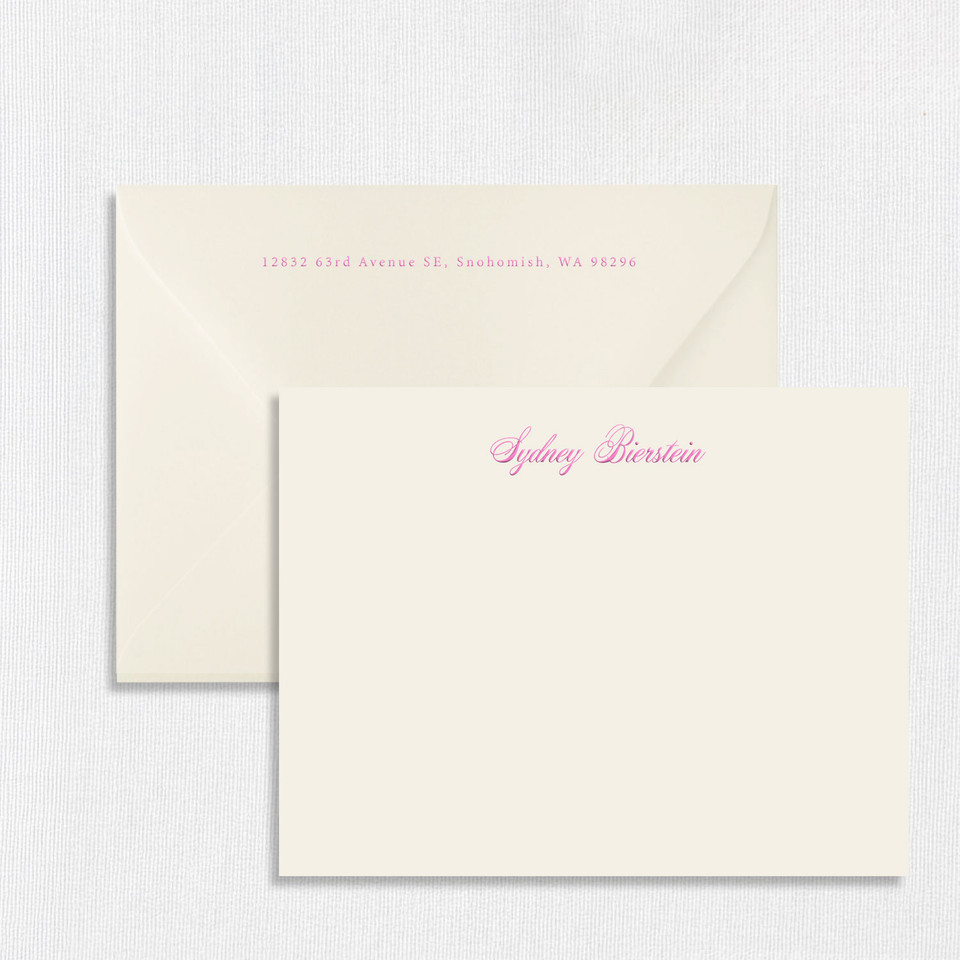 Sydney Personalized Stationery Card Personalized Stationery Sets Leslie Stationery Store