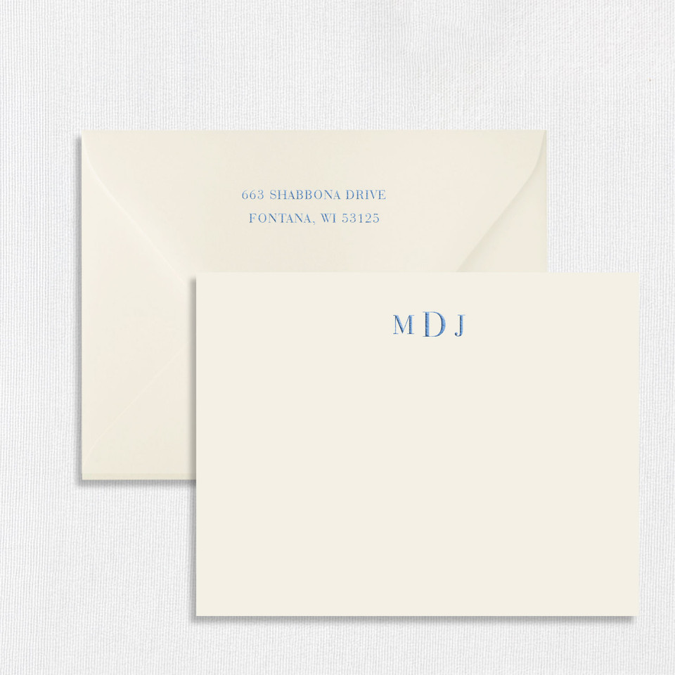 MDJ Note Cards Custom Stationery Leslie Stationery Store