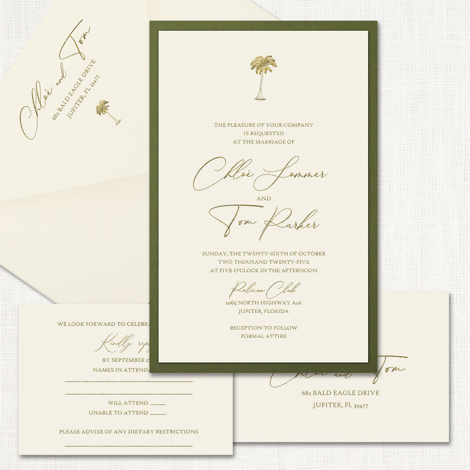 Chloe Wedding Invitations Two Layered Leslie Stationery Store