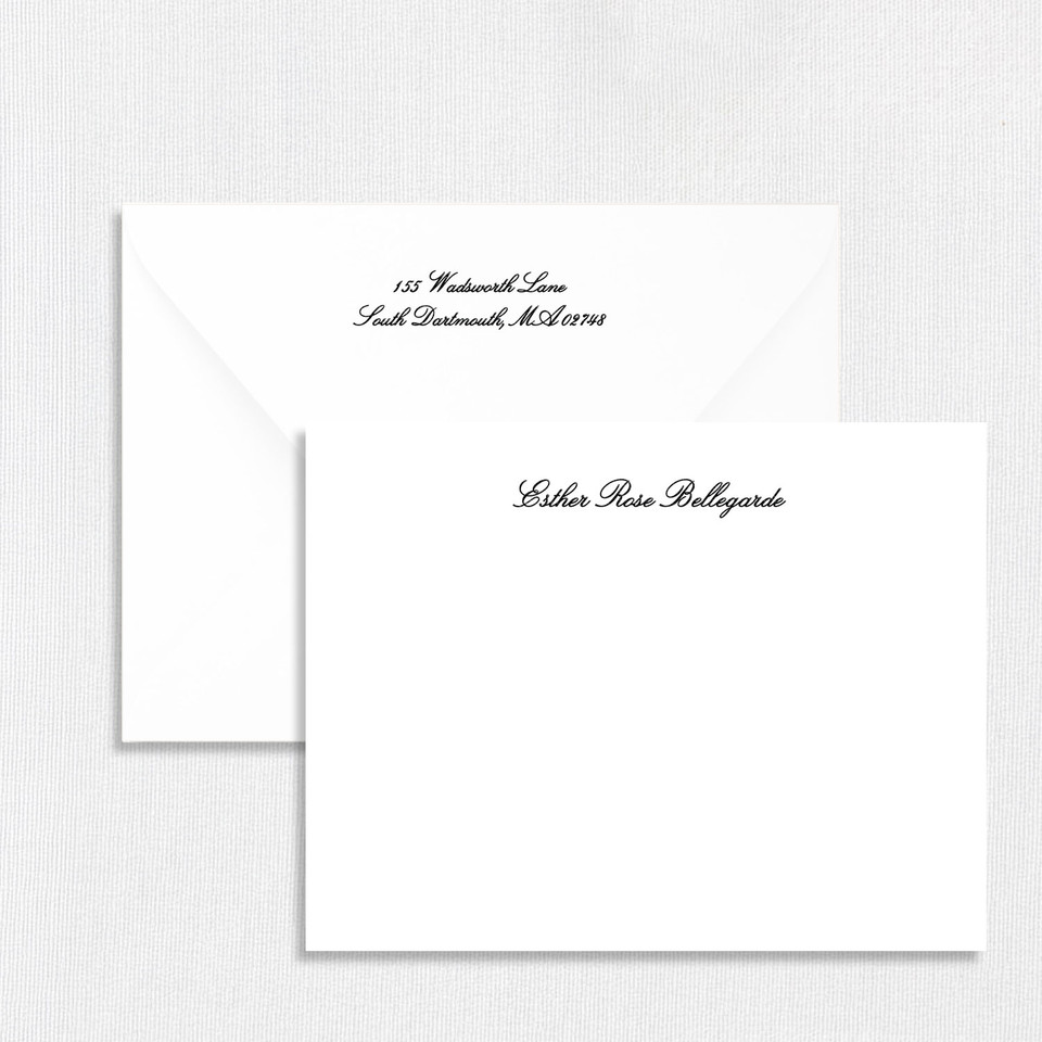 Esther Personalized Stationery Card Personalized Notes & Cards Leslie Stationery Store