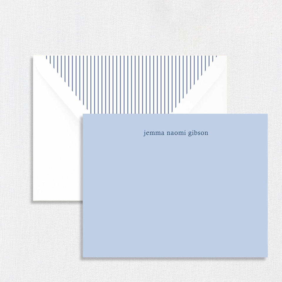 Jemma Flat Notecard Custom Stationery Leslie Stationery Store