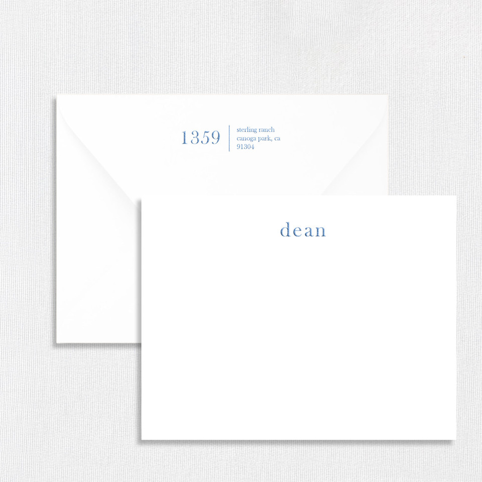Dean Flat Notecard