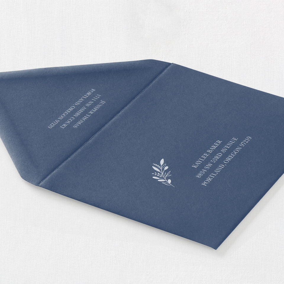 Sapphire Envelope - White Ink