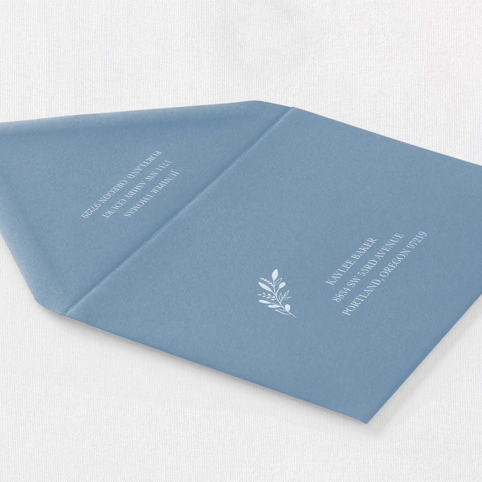 New Blue Envelope - White Ink