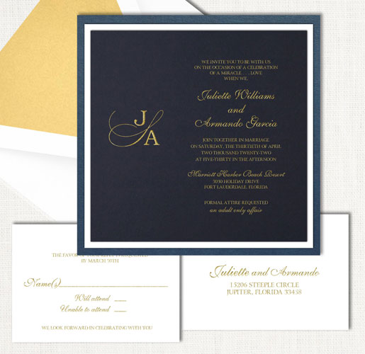 wedding square invitation