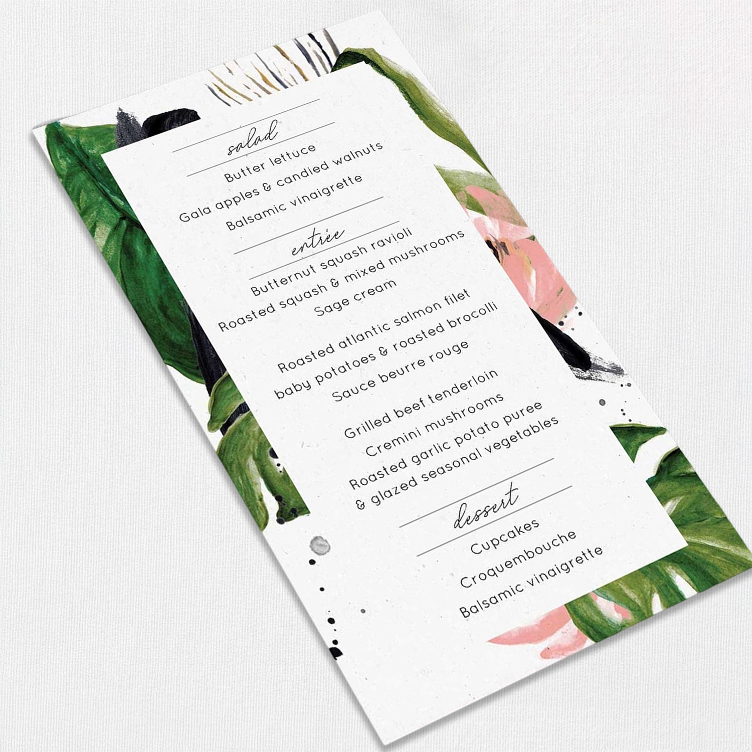 Maddie Wedding Menu