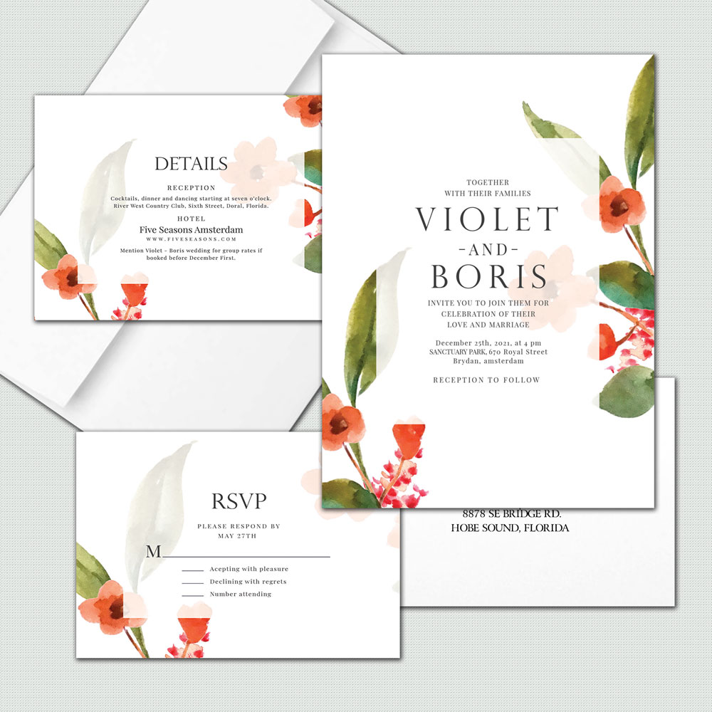 Violet Wedding Invitations