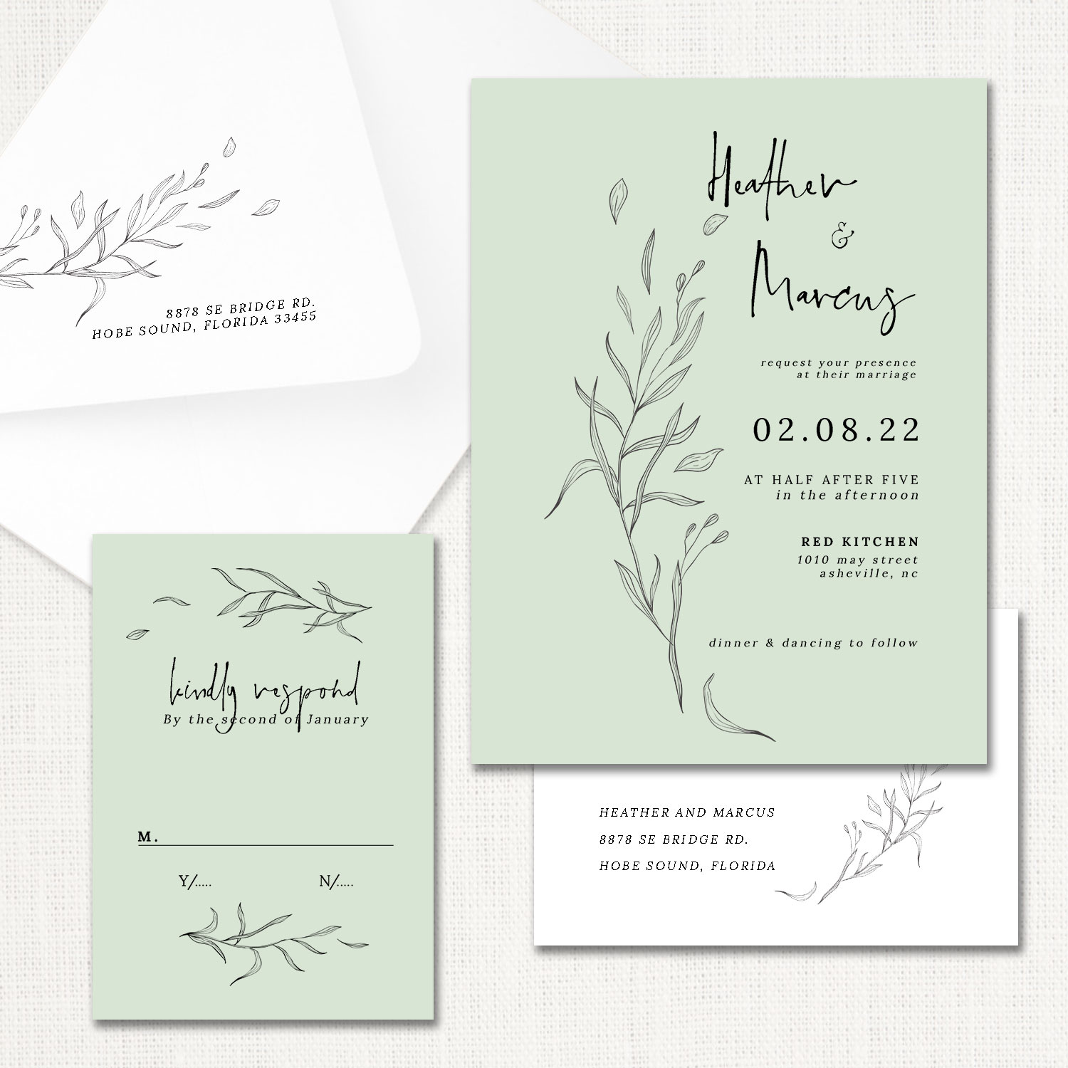 Heather Wedding Invitations