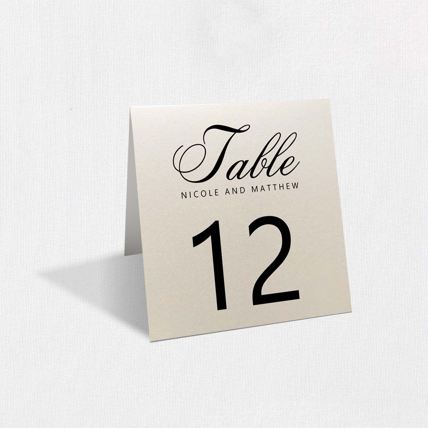 Nicole Table Numbers