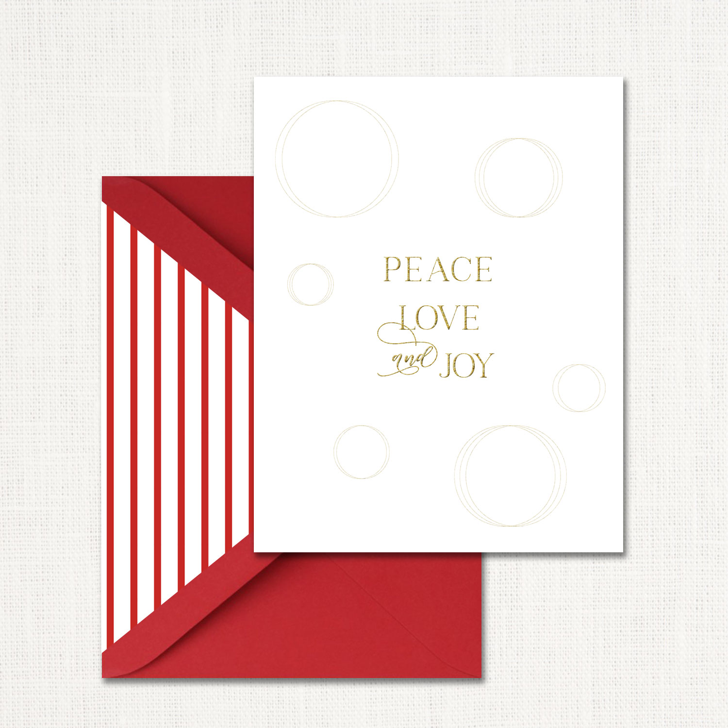 Peace Love Joy Greeting Card