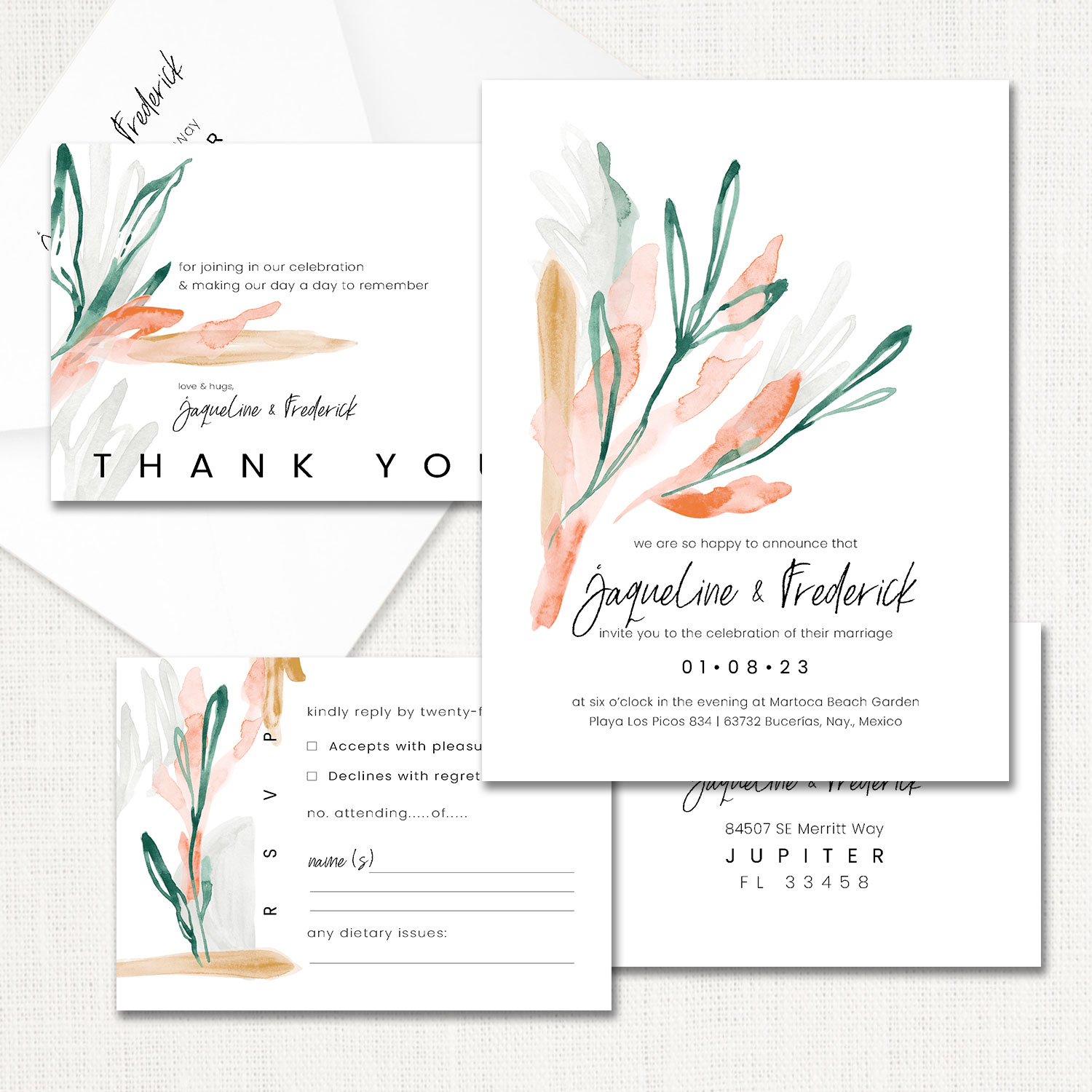 Jaqueline Wedding Invitations
