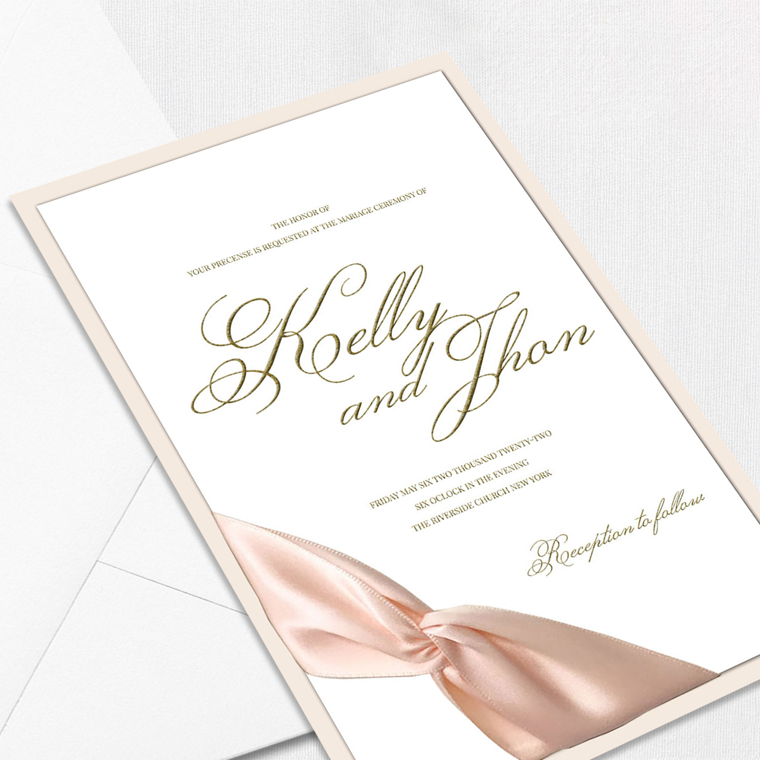 Kelly Ribbon Wedding Invitations