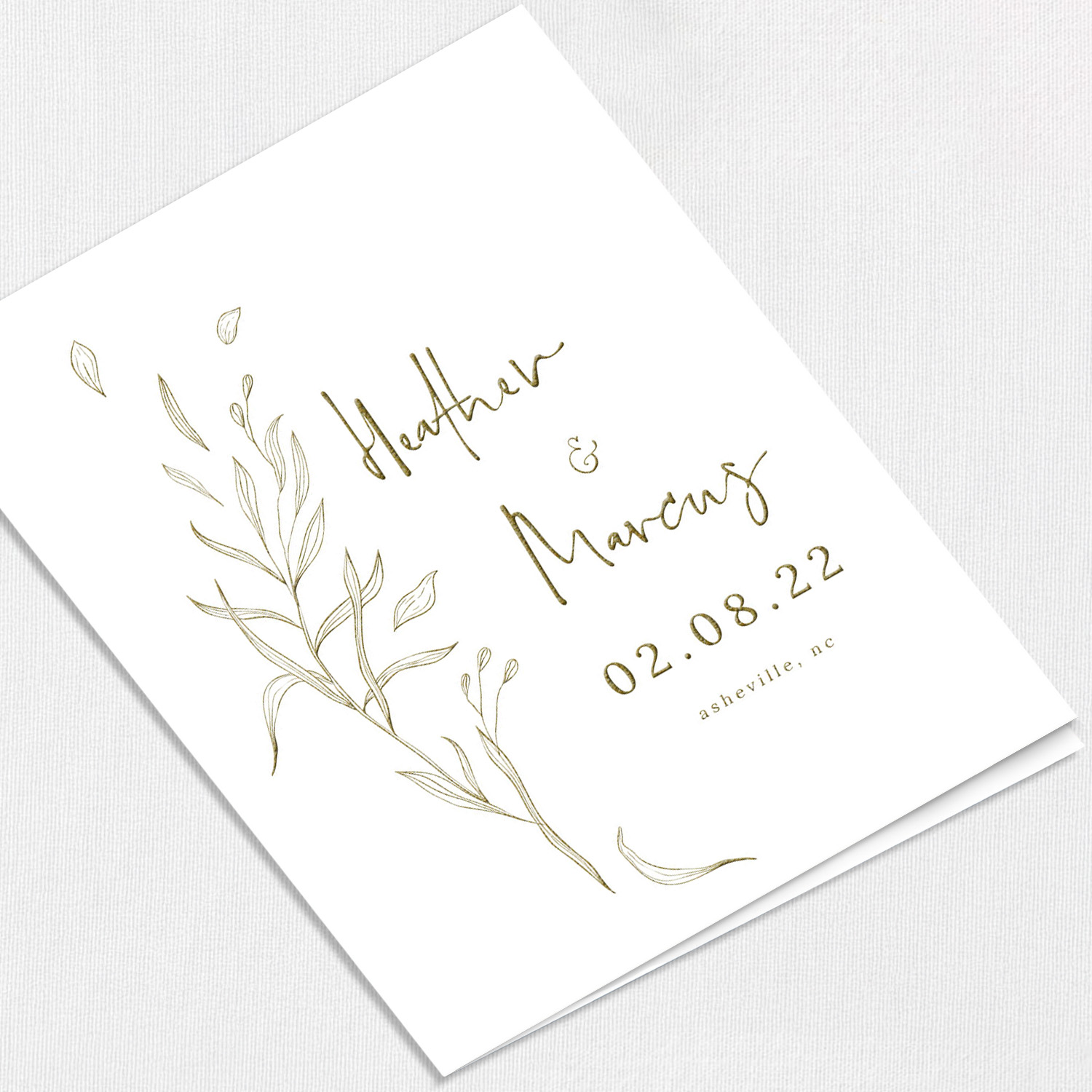 Heather Wedding Programs