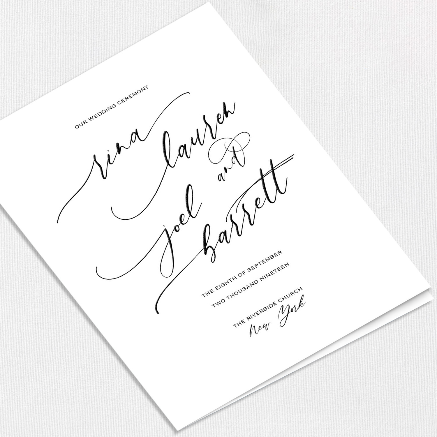 Rina Wedding Programs