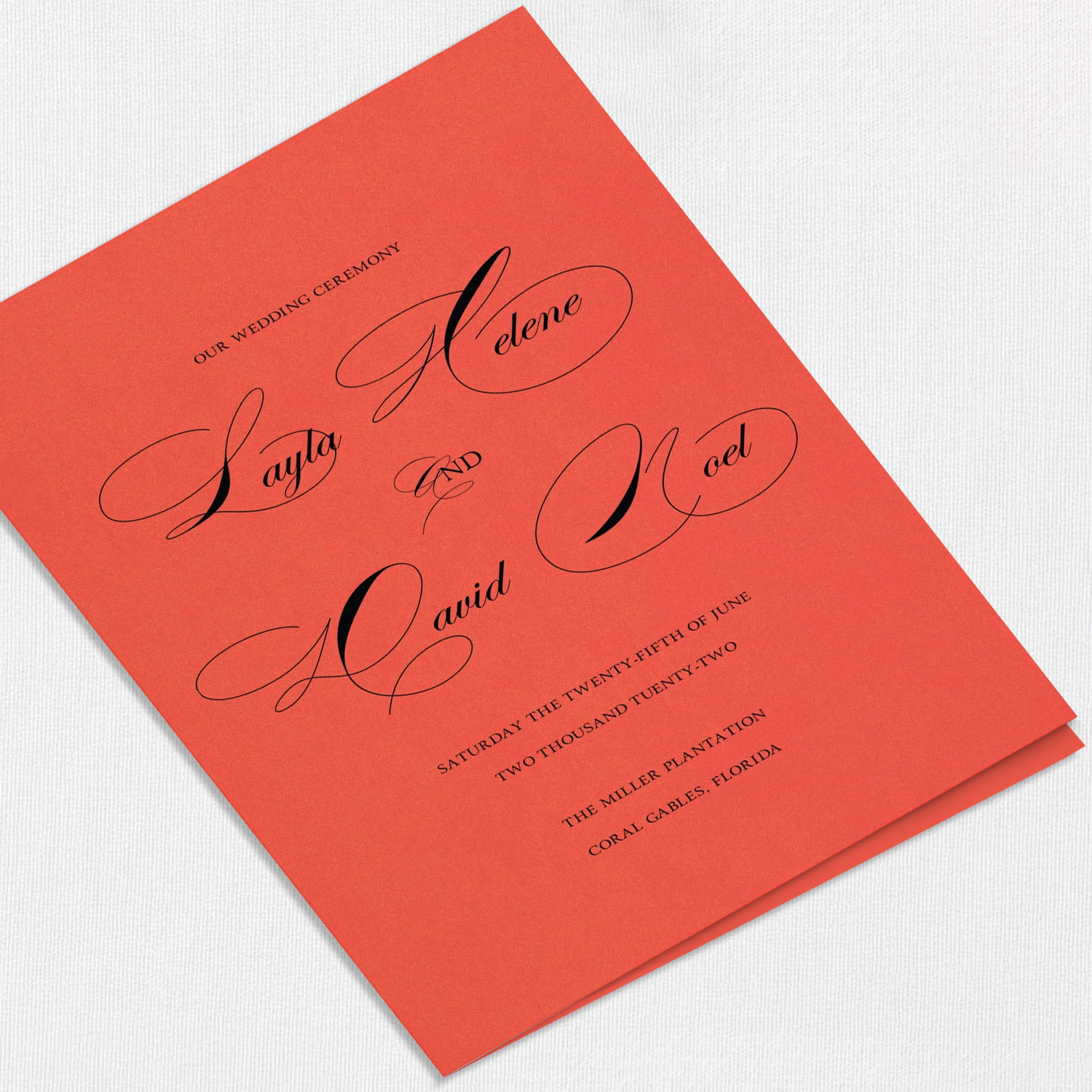 Layla Wedding Programs