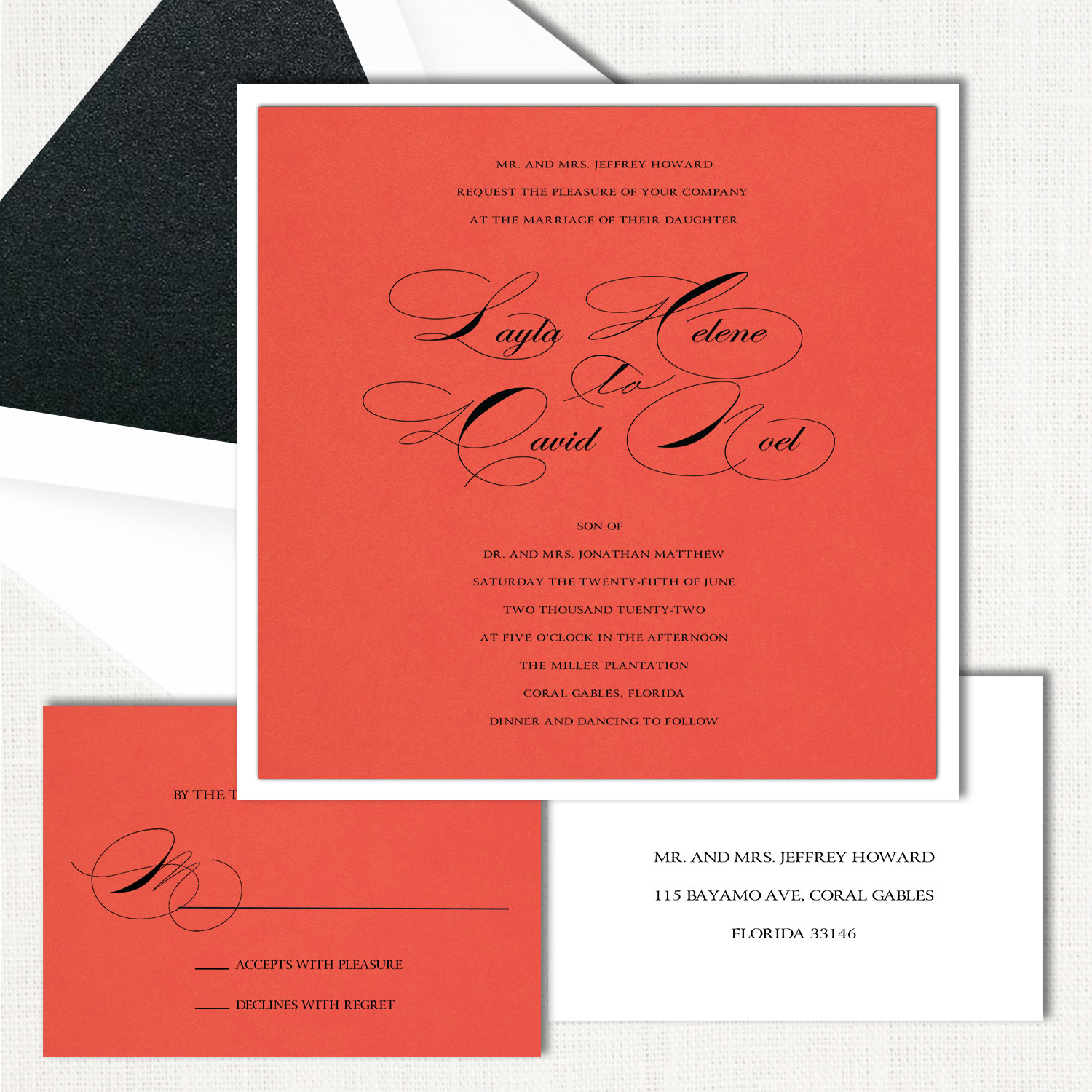 Layla Square Wedding Invitations