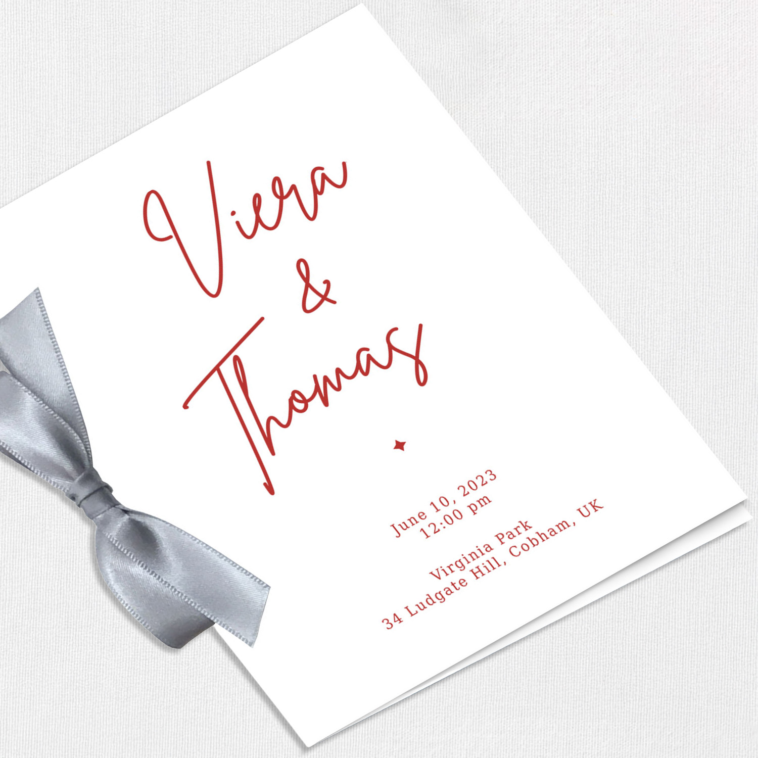 Viera Ribbon Wedding Programs