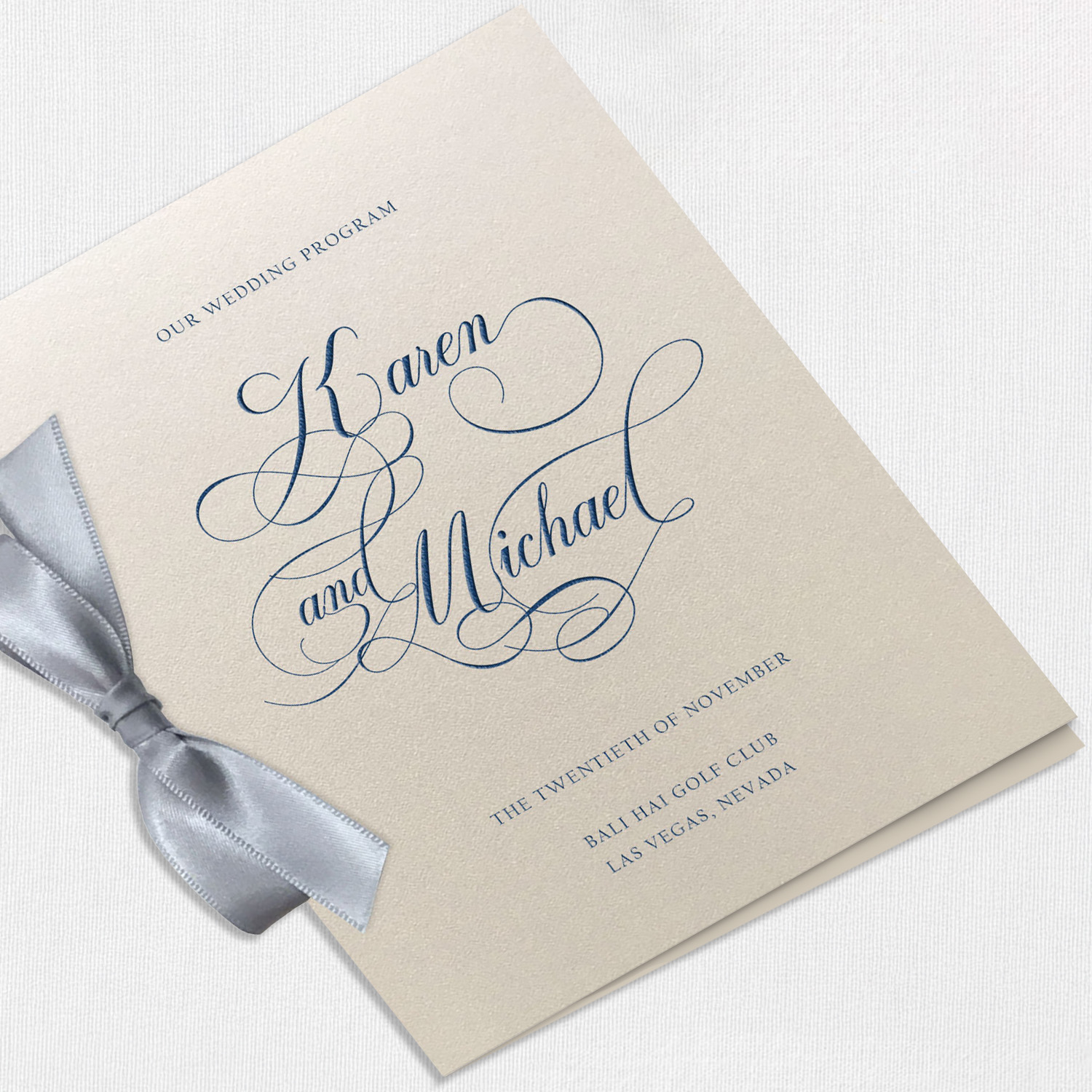 Karen Ribbon Wedding Programs