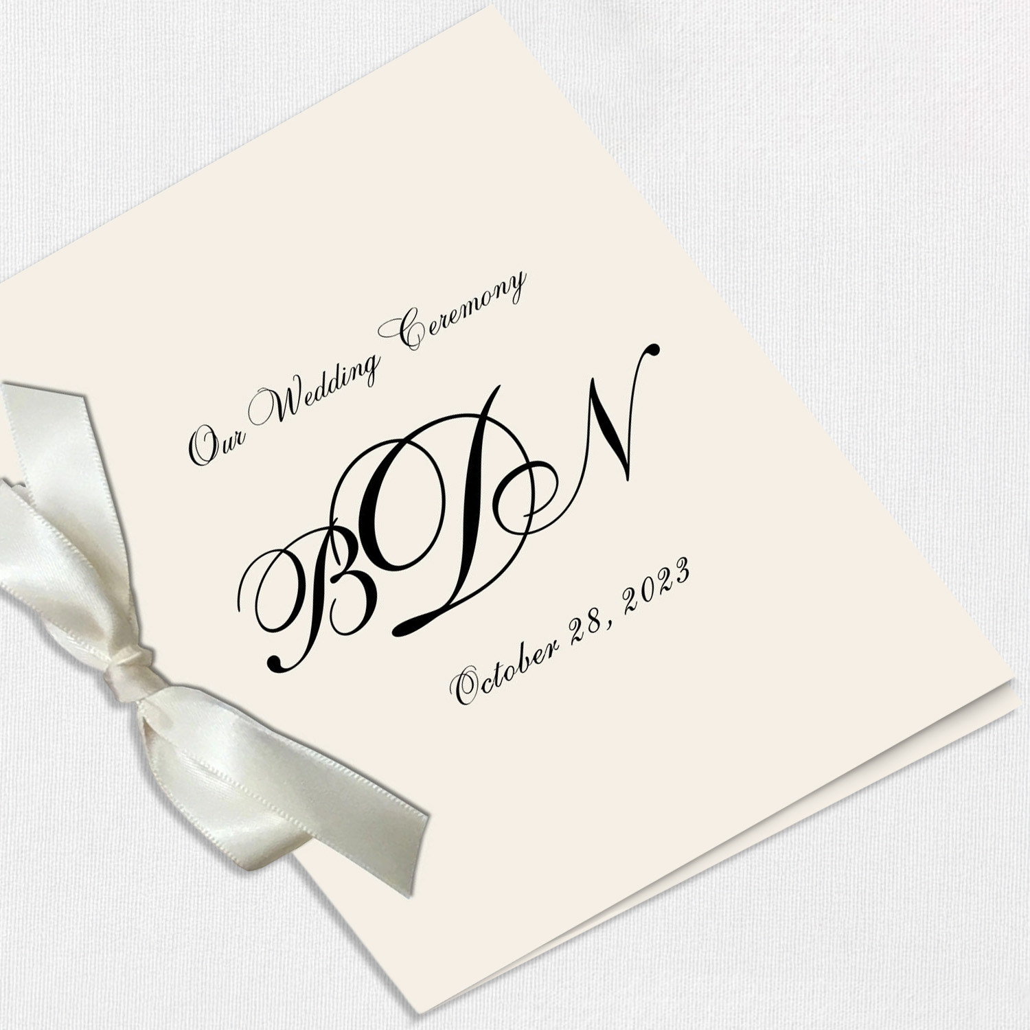 Brooke Ribbon Wedding Programs