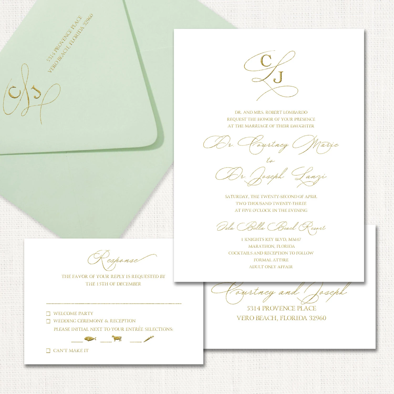 Courtney Wedding Invitations