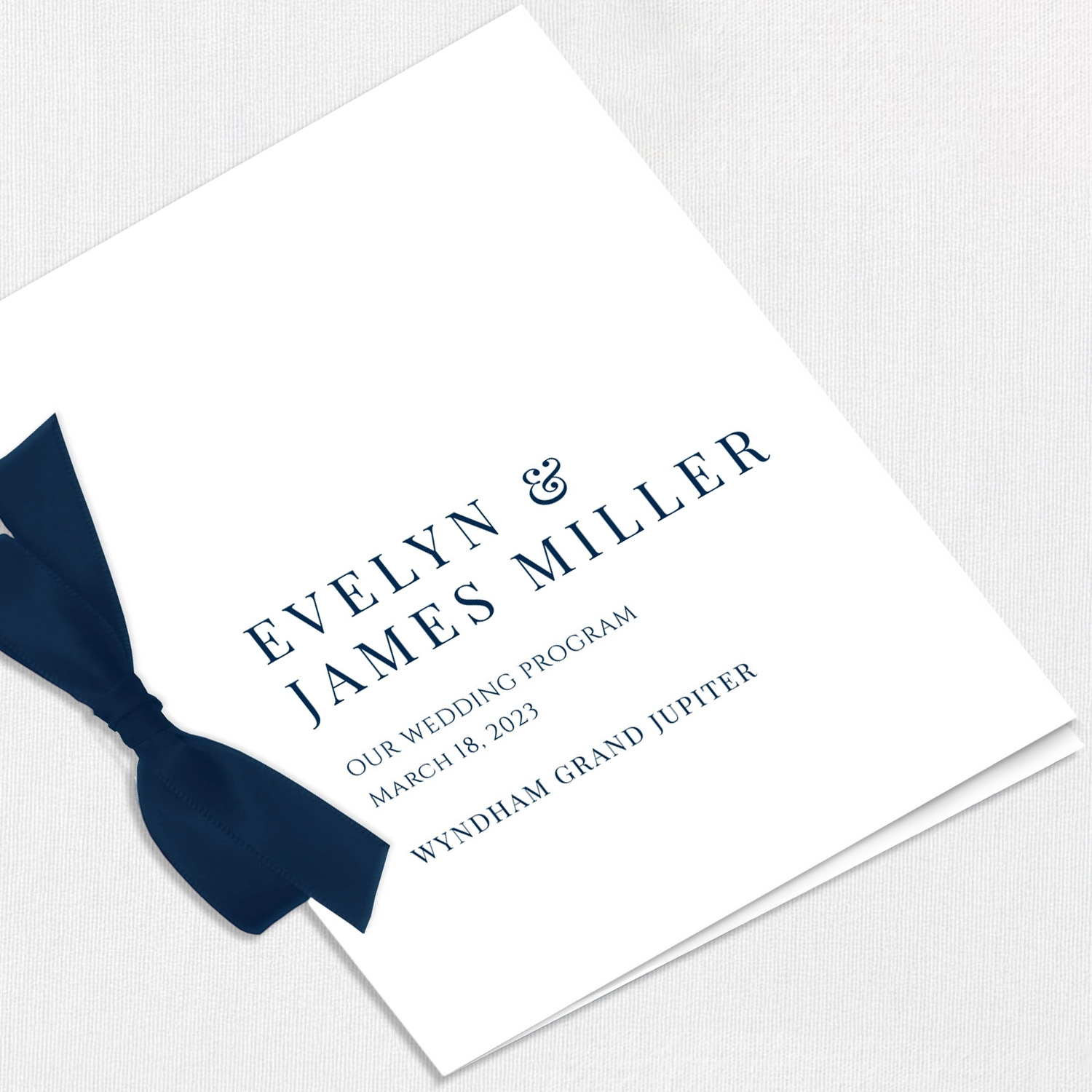 Evelyn Ribbon Wedding Programs