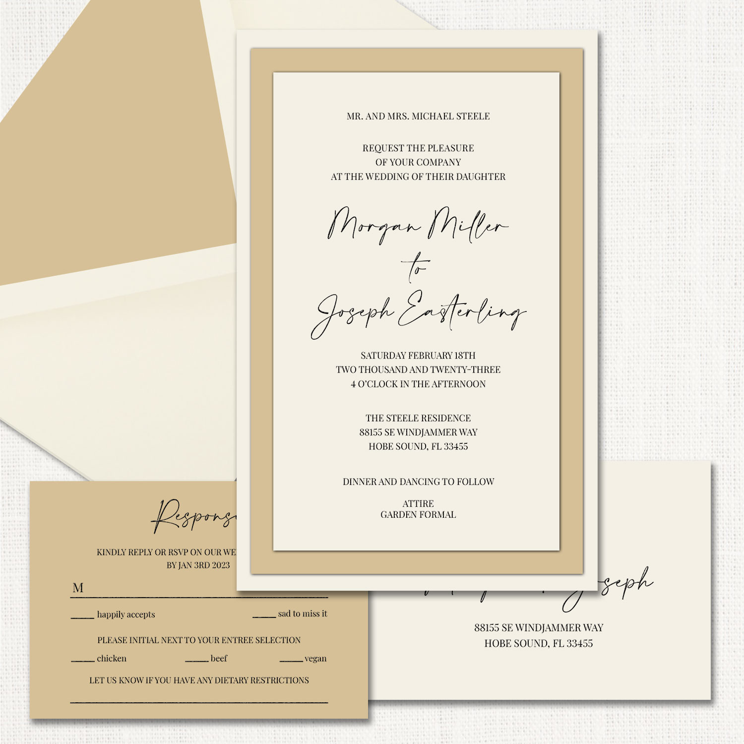 Morgan Stone Wedding Invitations 
