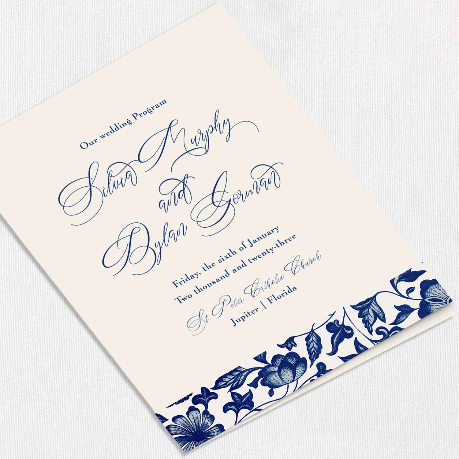 Silvia Wedding Programs
