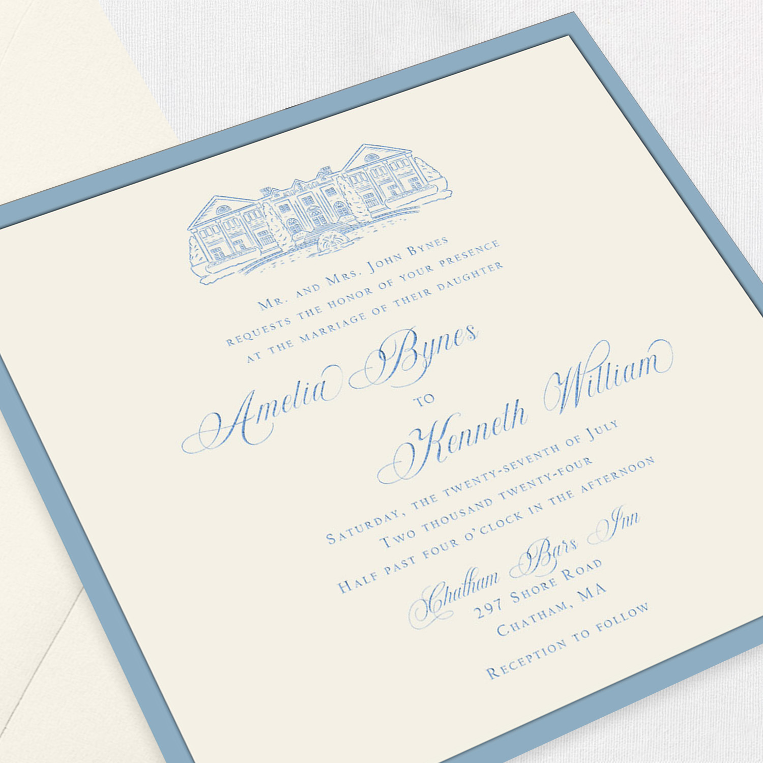 Amelia Square Wedding Invitations