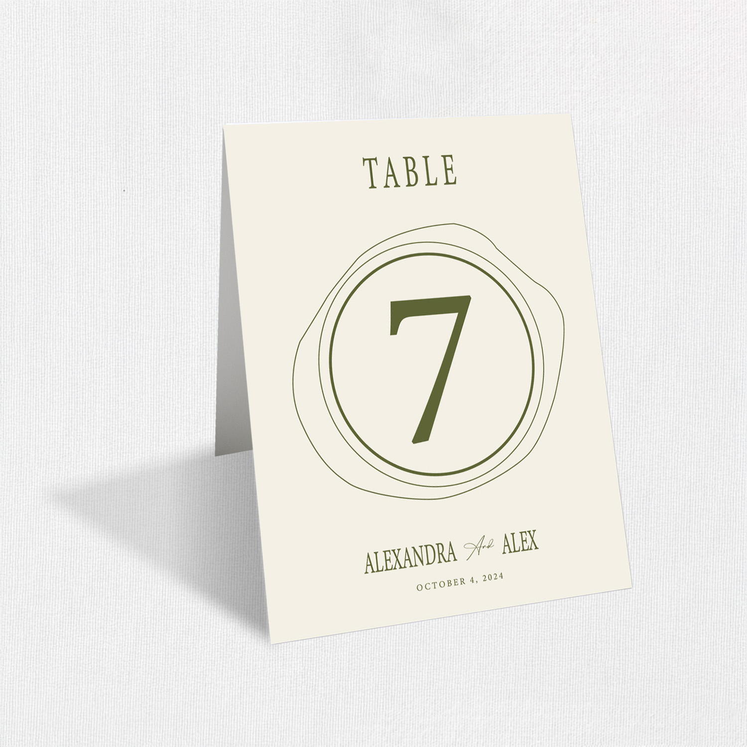Alexandra Table Numbers