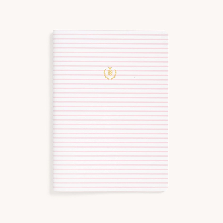Notebook -  Pink Pinstripe