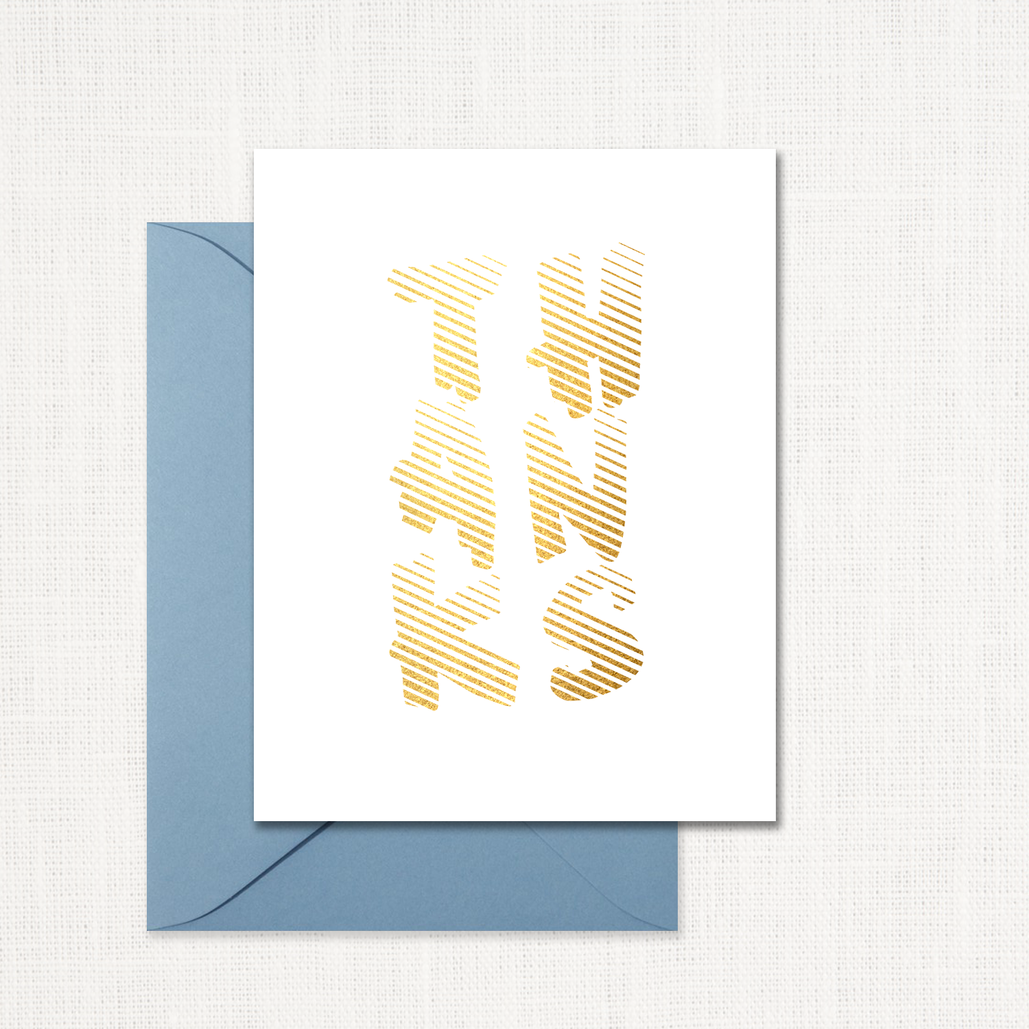 Thanks, Gold Greeting Card