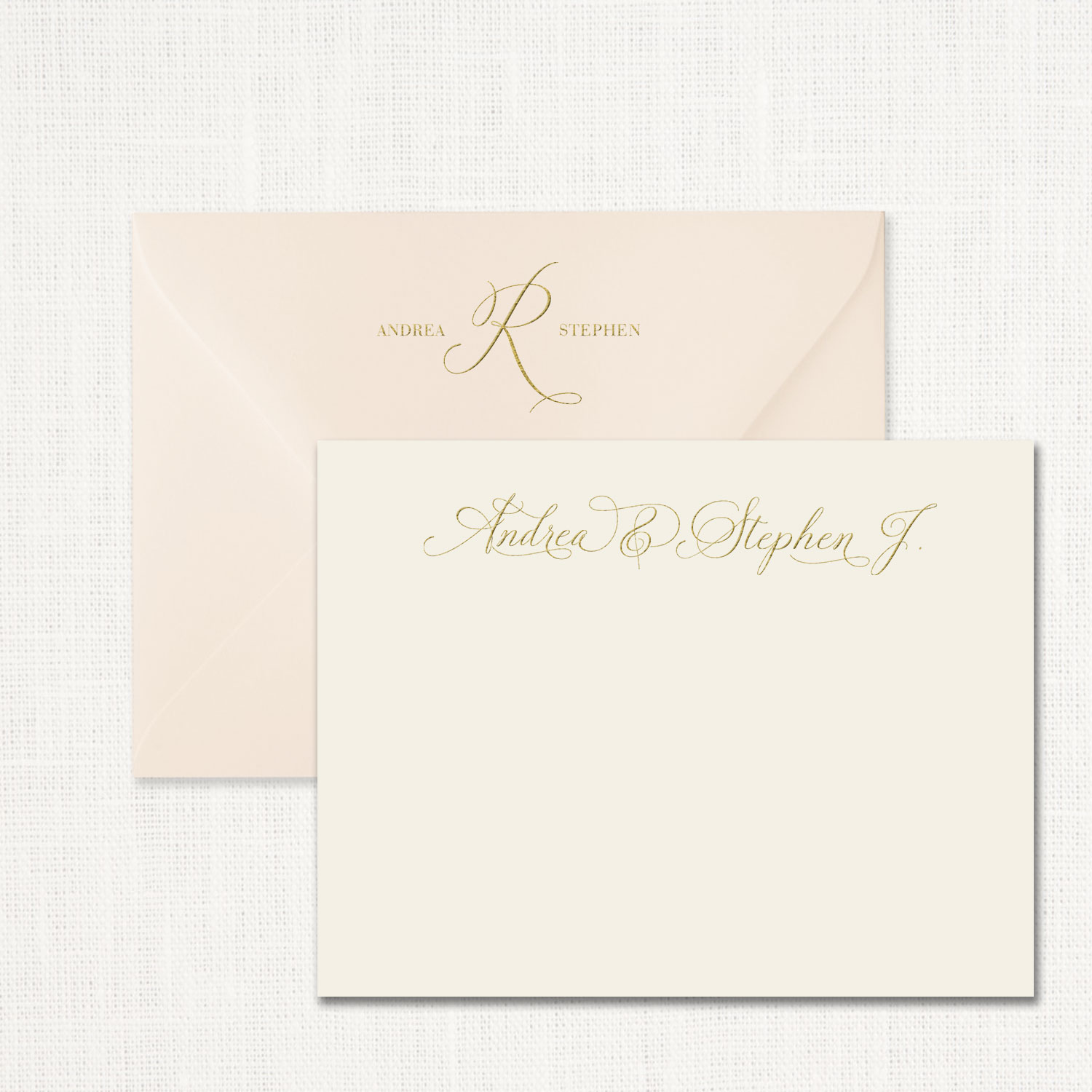 Andrea Couples Personalized Stationery Card